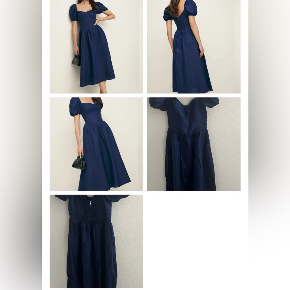 Reformation Davila Linen Dress Size 6